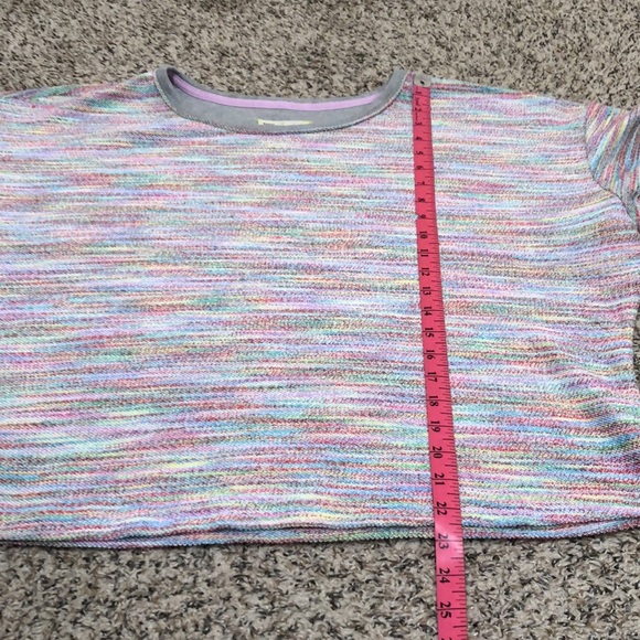 Anthropologie Saturday Sunday Top Size XL Multicolored Rainbow Knit Pullover - Picture 9 of 10